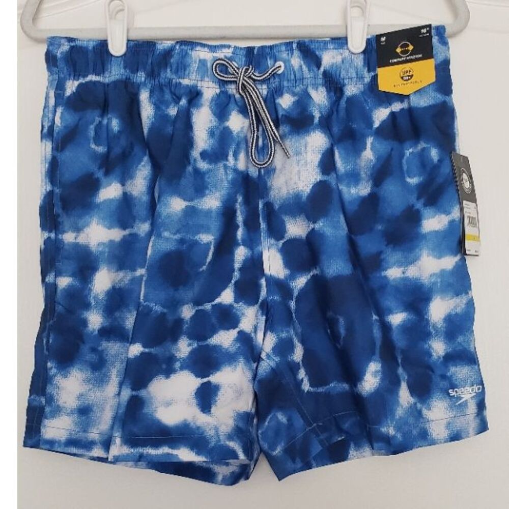 Speedo Tie-die Men's Swim Trunks Size M UPS‎ 50+ Resort Beachy Summer Vacation